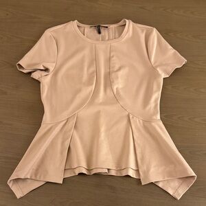 BCBGMaxAzria Women's Blush Peplum Top